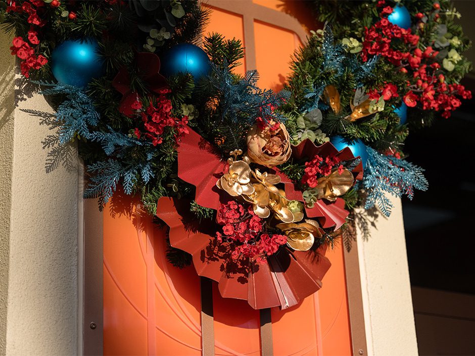 Blue Dragon Epic Universe Christmas holiday decor