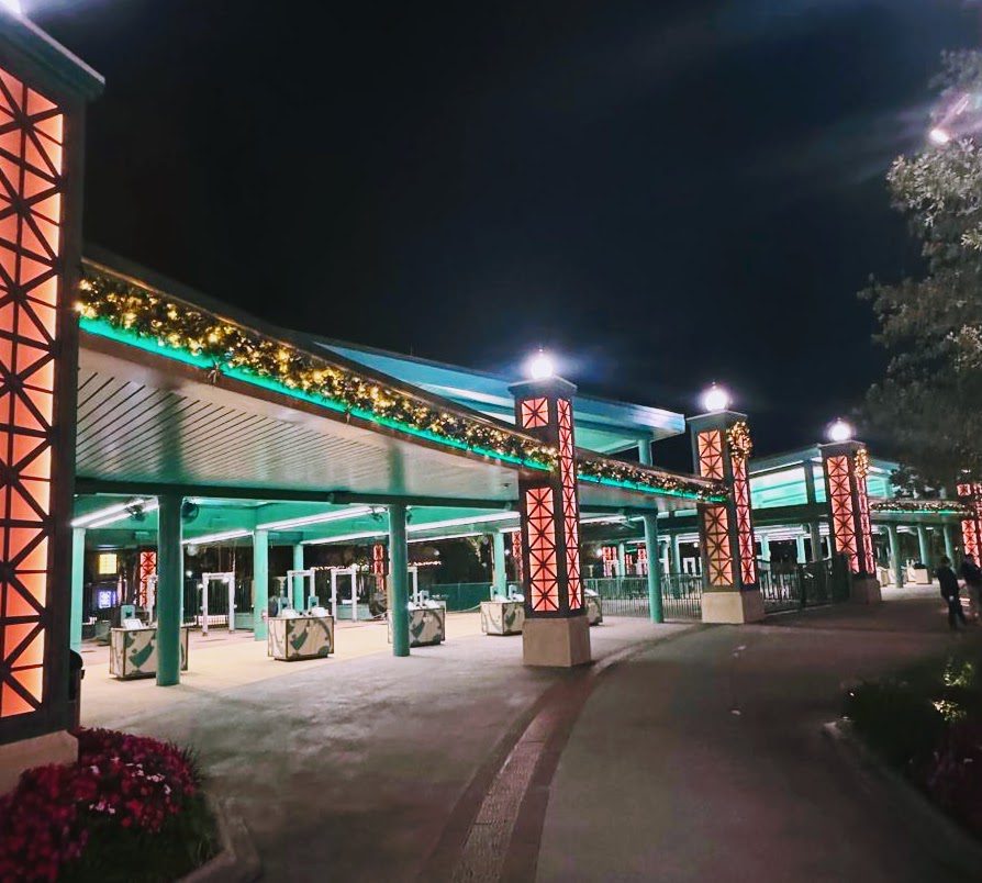 Epic Universe Christmas holiday decor