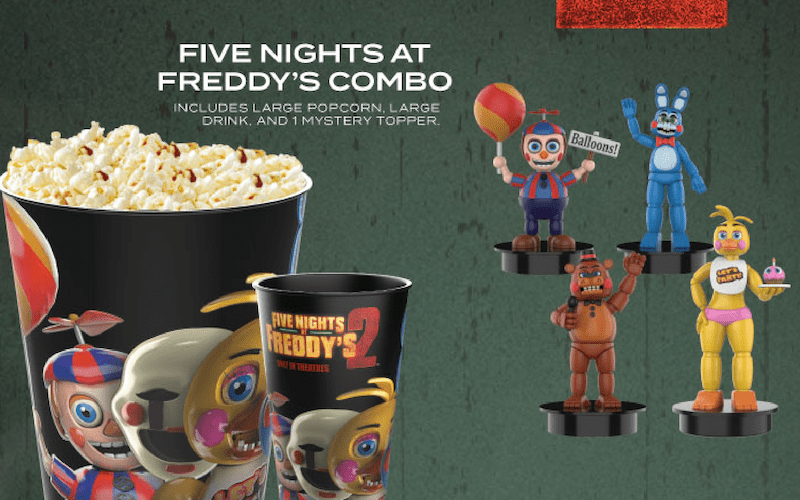 Five Nights at Freddy's 2 cups with toppers
