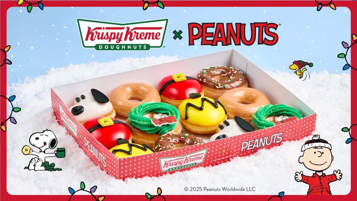 Peanuts Krispy Kreme doughnuts Snoopy and Charlie Brown