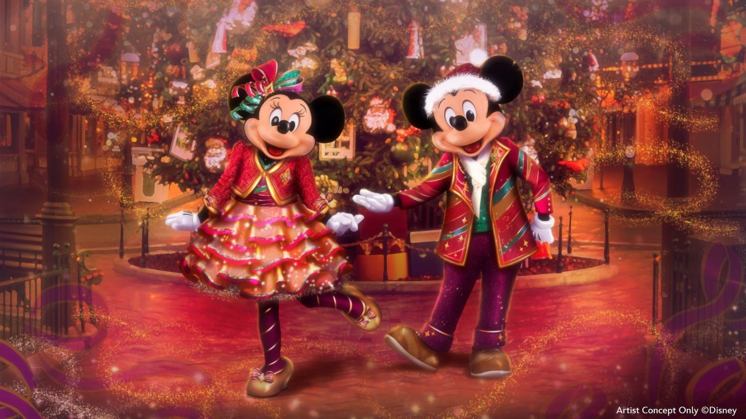 Mickey and Minnie, Disneyland holiday season