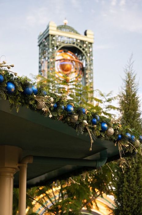 Epic Universe Christmas holiday decor