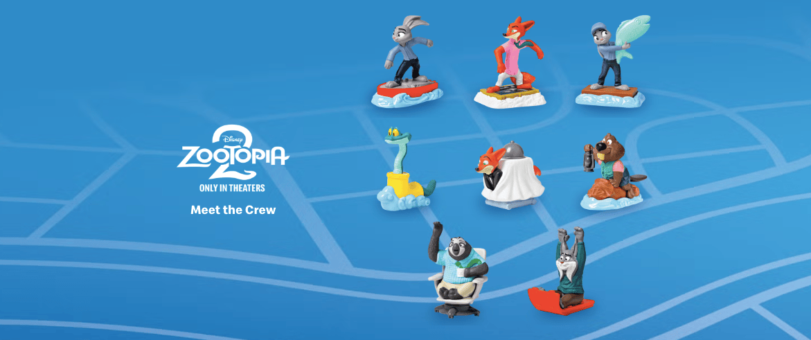◆ Happy Lucky 　② Zootopia 2 Happy Meal toys 2025 at McDonald's | List of all 8 toys