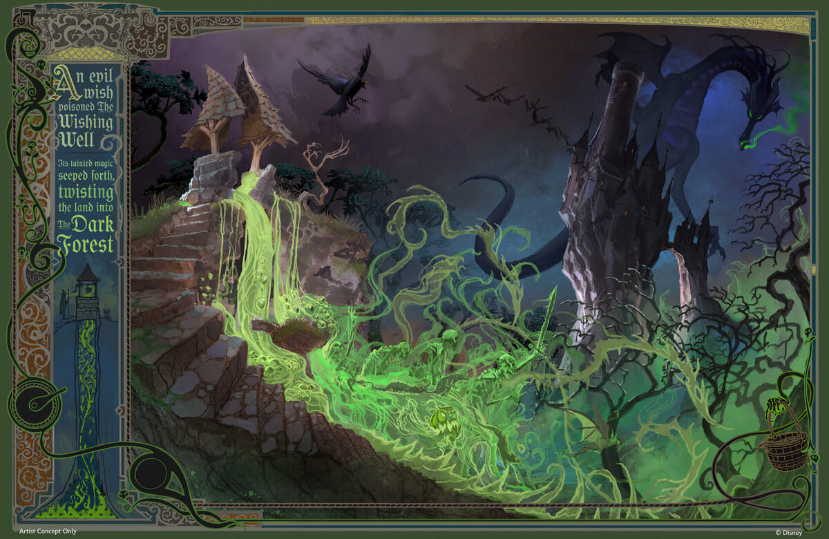 Villains Land at Magic Kingdom – Wishing Well Concept Art