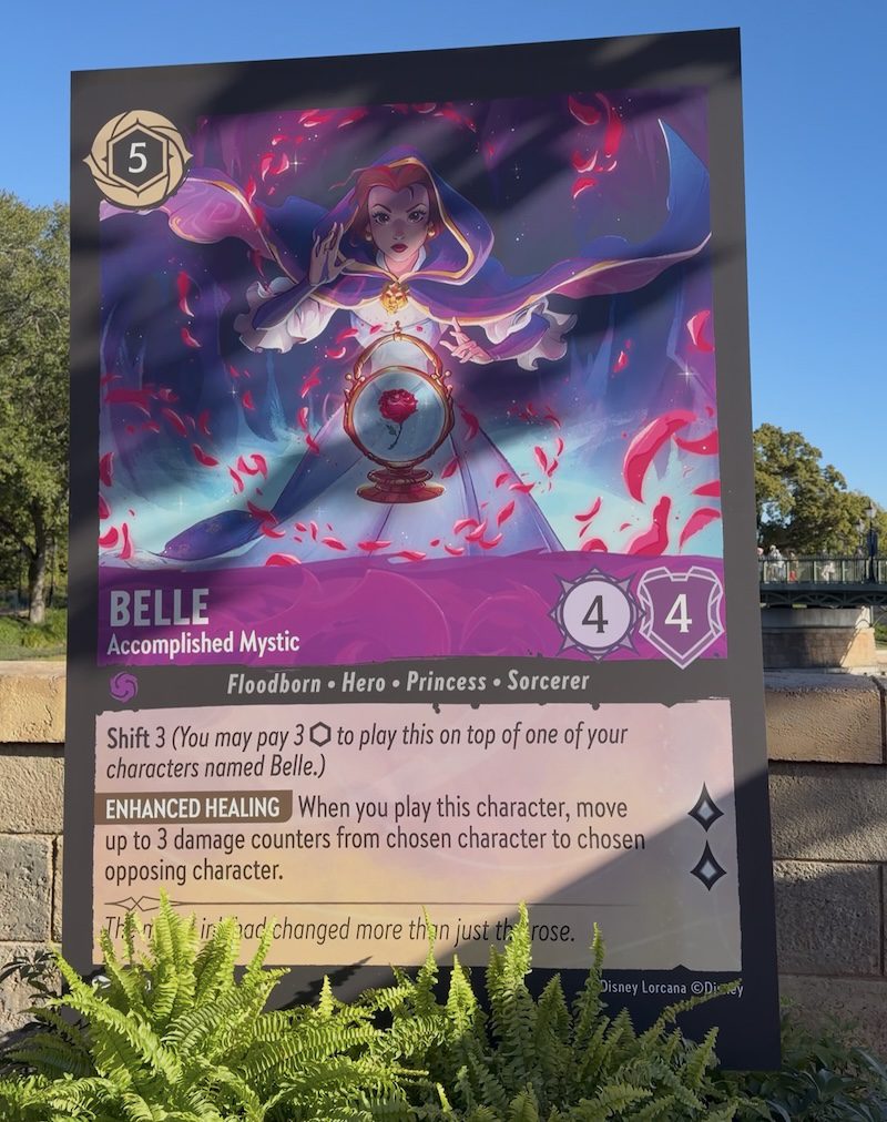 Life size Mickey Mouse Lorcana card