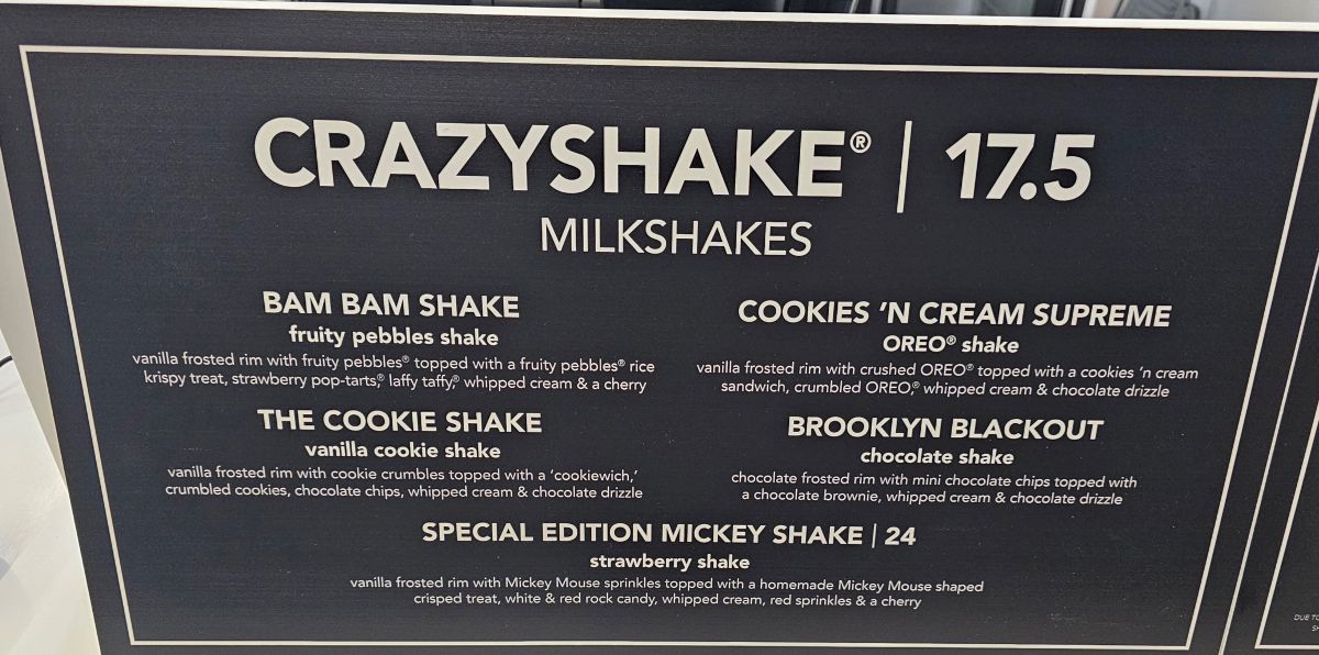 Crazyshake Disney Springs