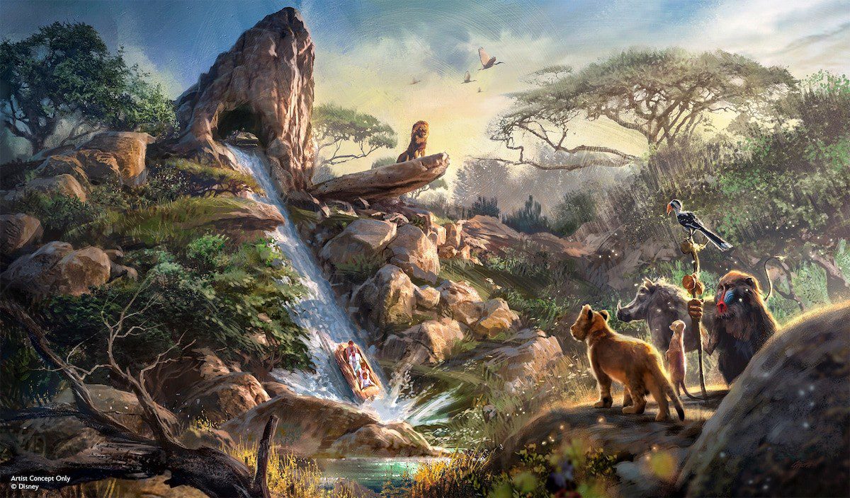 'The Lion King' log flume ride coming to Disney Adventure World - Disneyland Paris. Concept Art. - Photo courtesy of Disney