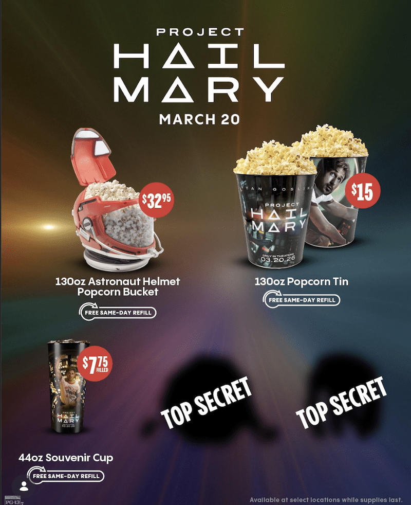 Project Hail Mary movie theatre collectible