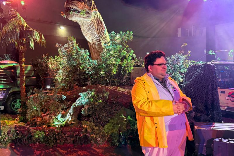 Dennis Nedry character performer in Jurassic World A Journey Through the Eras Universal Fan Fest
