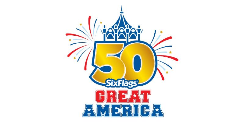 Six Flags Great America 50th Anniversary logo