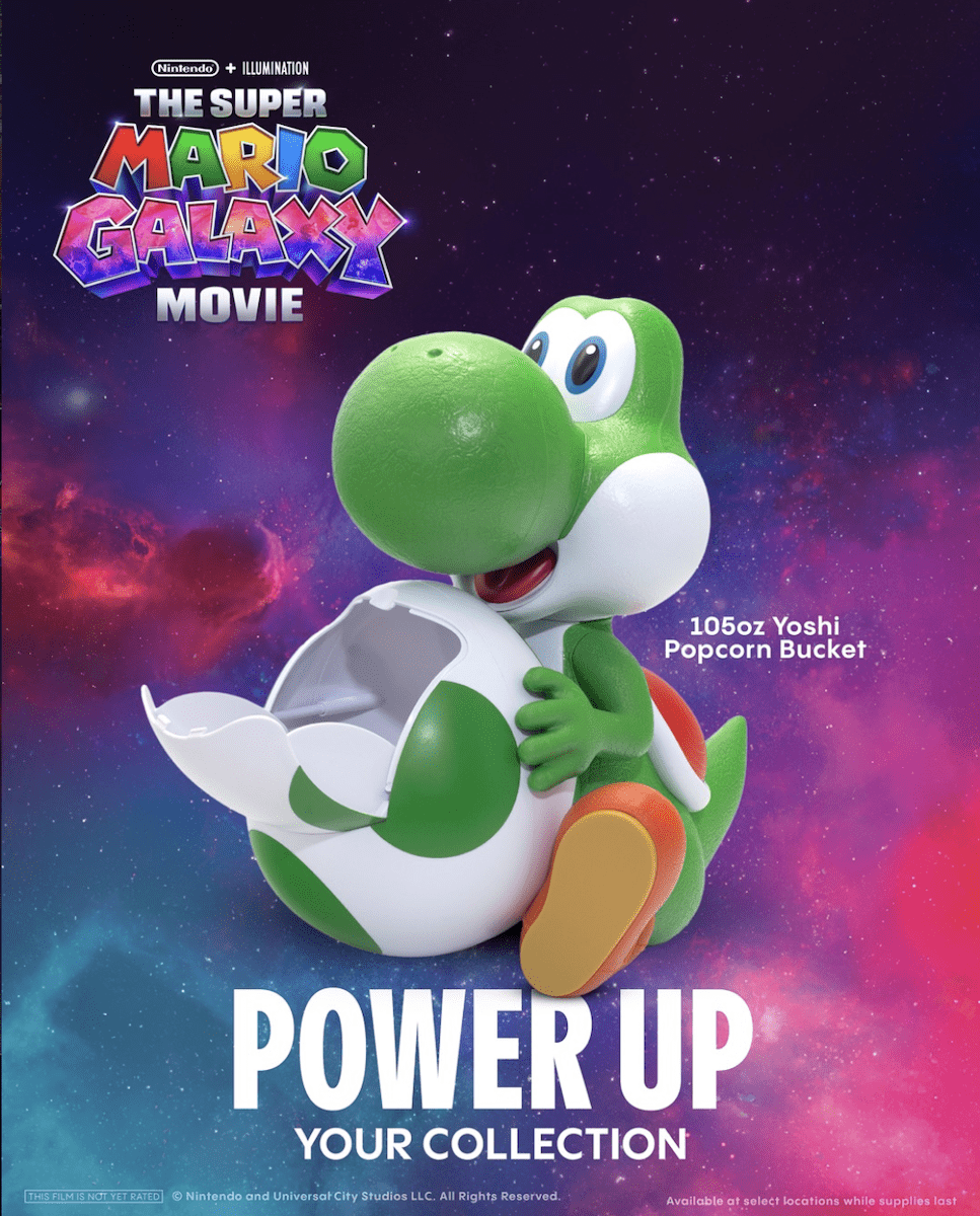 Super Mario Galaxy Movie Yoshi popcorn bucket