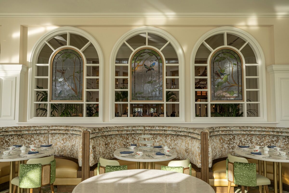 three new stained-glass features were added. These windows feature birds native to Florida