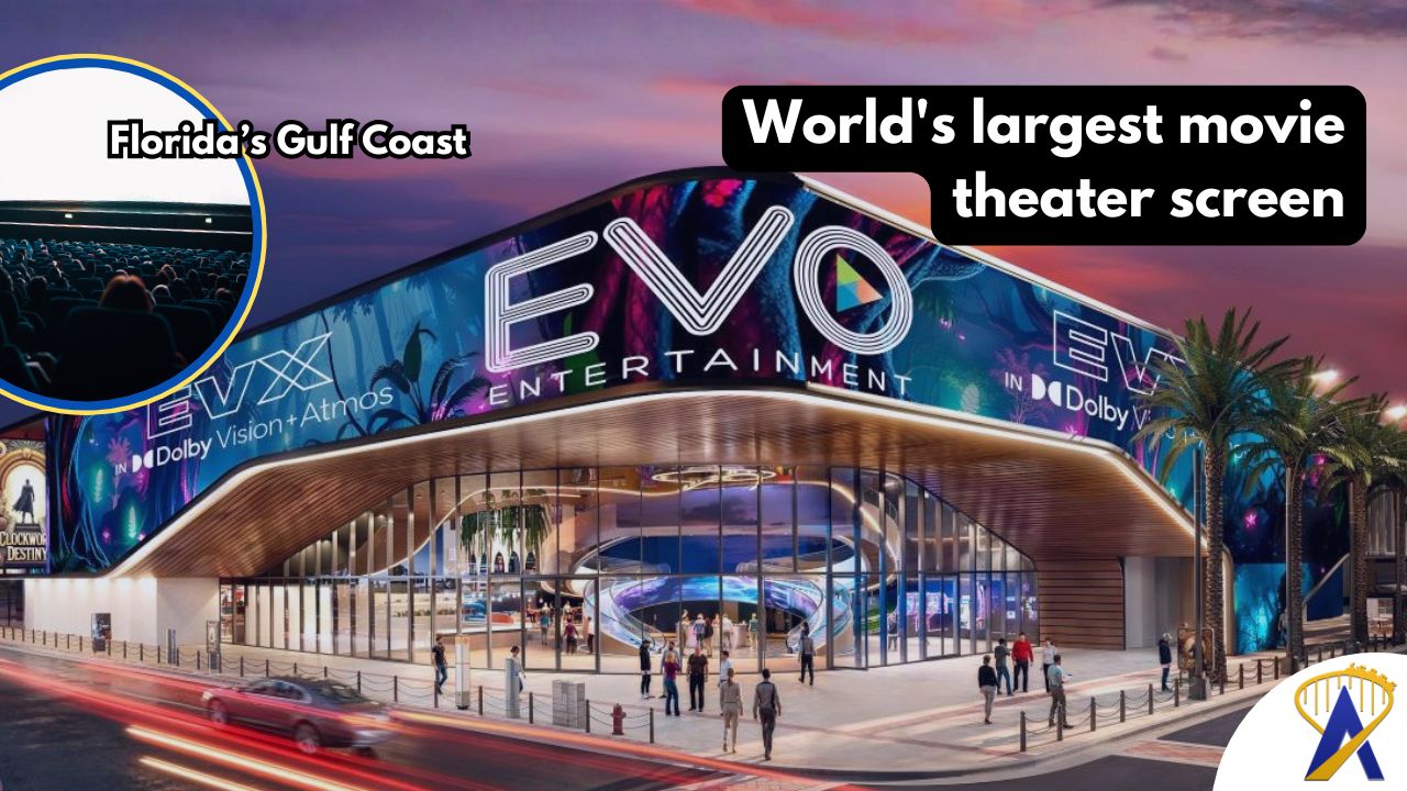 Cleveland Street Aliance world's largest movie theater rendering florida gulf coast