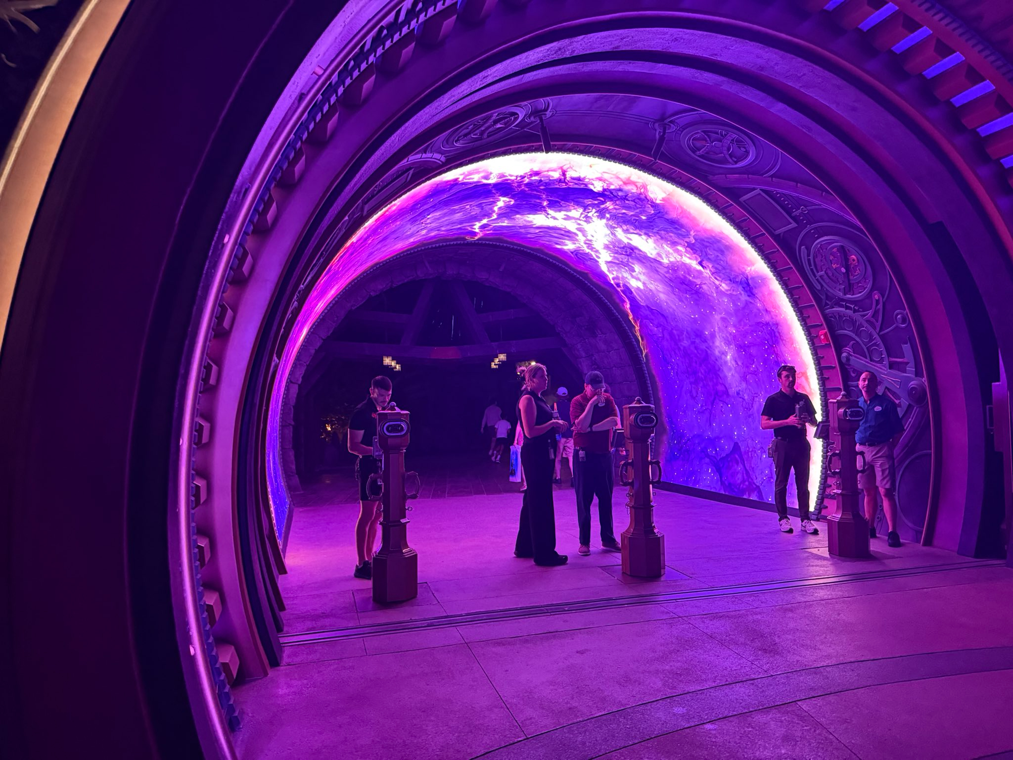 managers and staff at Dark Universe Portal at Epic Universe with photo validation access