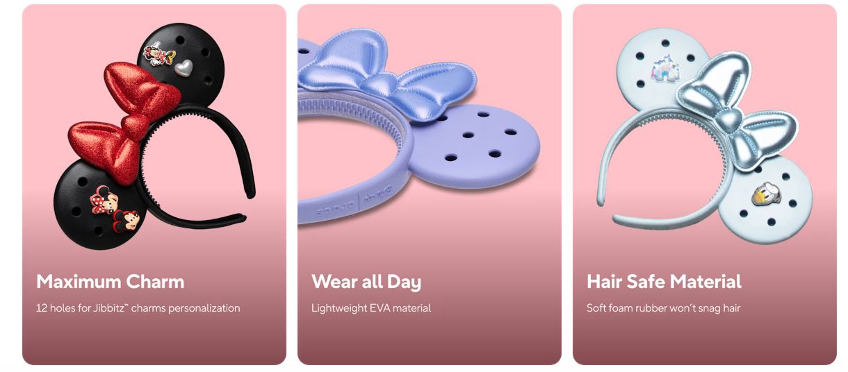 Disney Crocs Headband with jibbitz lineup