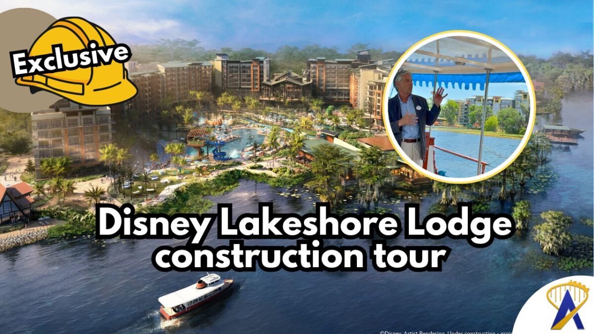Disney Lakeshore Lodge construction tour new rendering from Disney and imagineer photo by Dani Meyering