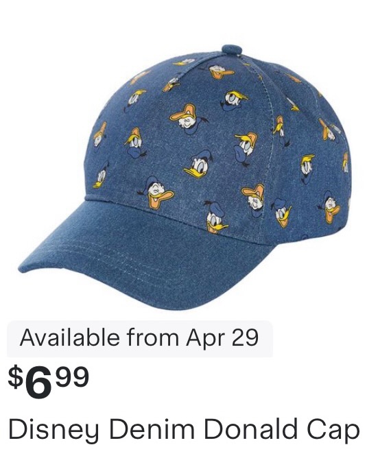 Donald duck denim hat