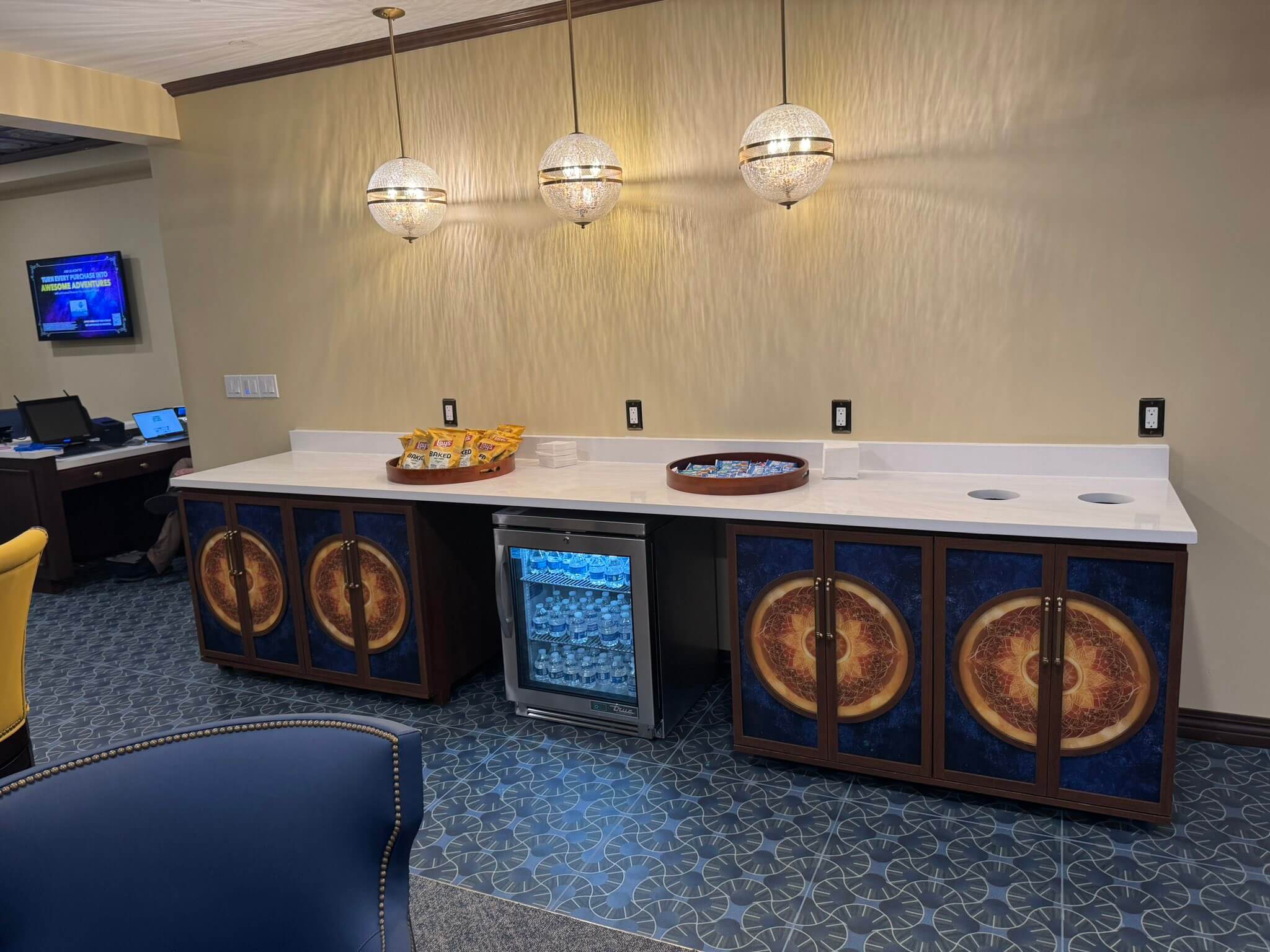 Epic Universe Visa Lounge package snacks