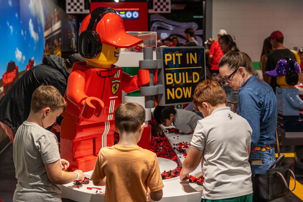 Legoland Ferrari Build & Race build station with kids - Courtesy of Merlin Entertainment