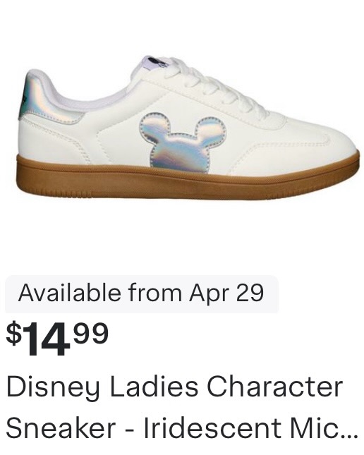 Mickey sneakers Aldi Disney collection April 2026