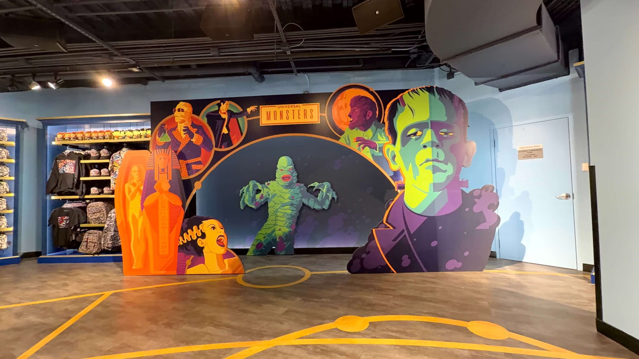 New Universal Legacy Store colorful Universal Monsters photo opportunity - photo by @MagicCityMayhem Mikey