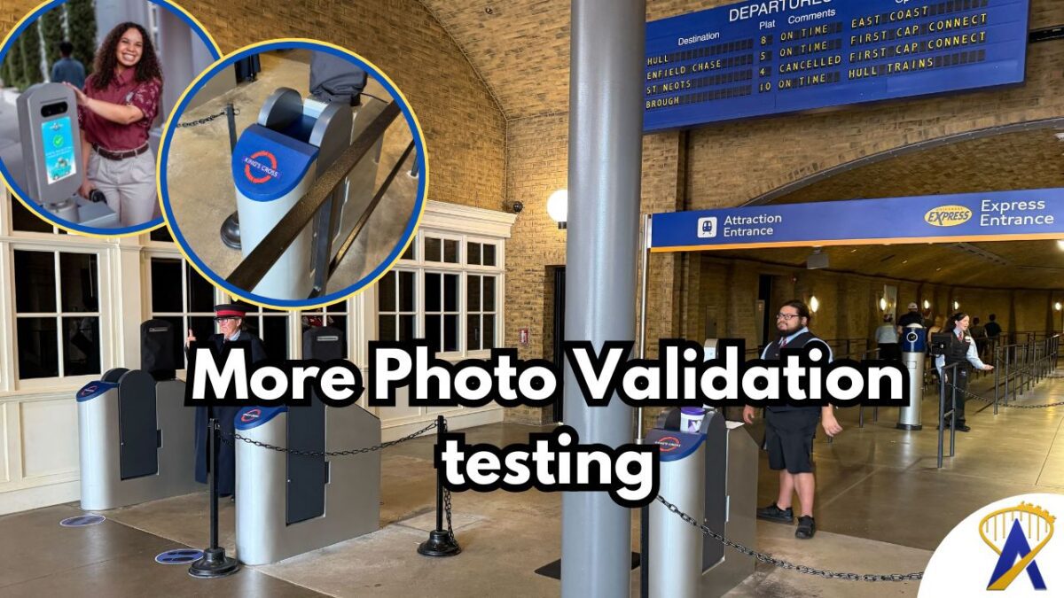 Photo validation machines testing at Hogwarts Express attraction Universal Studios Florida - Photo by Matt Roseboom and one from Universal