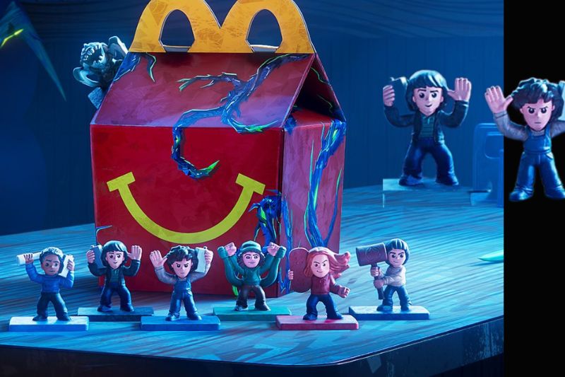 Stranger Things Tales from '85 happy meal toys - Courtesy of McDonald's modified by Dani Meyering