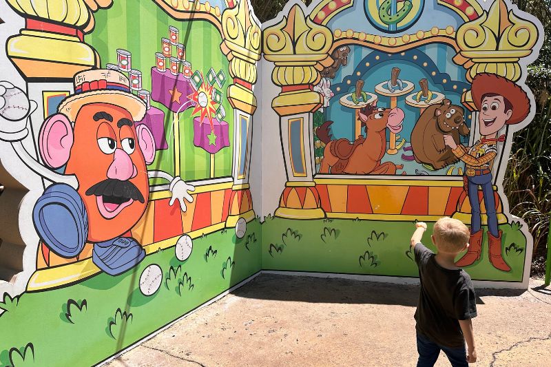 Toy Story Land decoration near Toy Story Mania! 