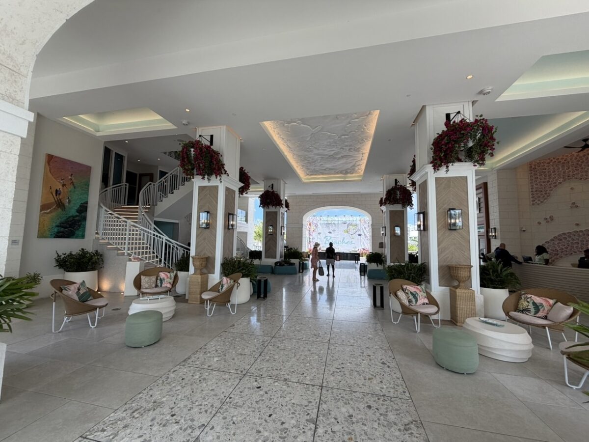 The lobby of the Treasure Beach Village building. 