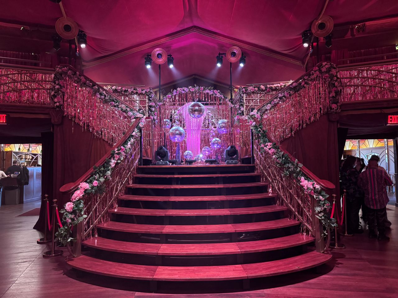 CineVita grand staircase and stage lighting 