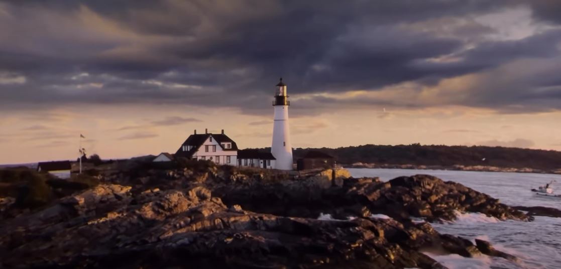 Coastal New England scene Soarin' Across America - screenshot from video
