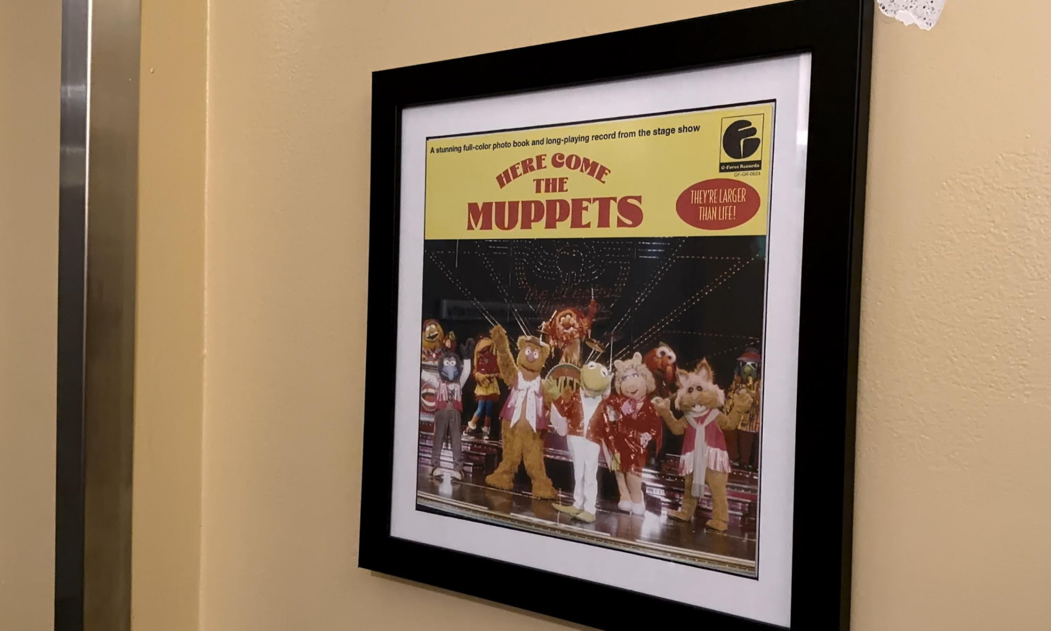 'Here Come The Muppets' record cover in a frame