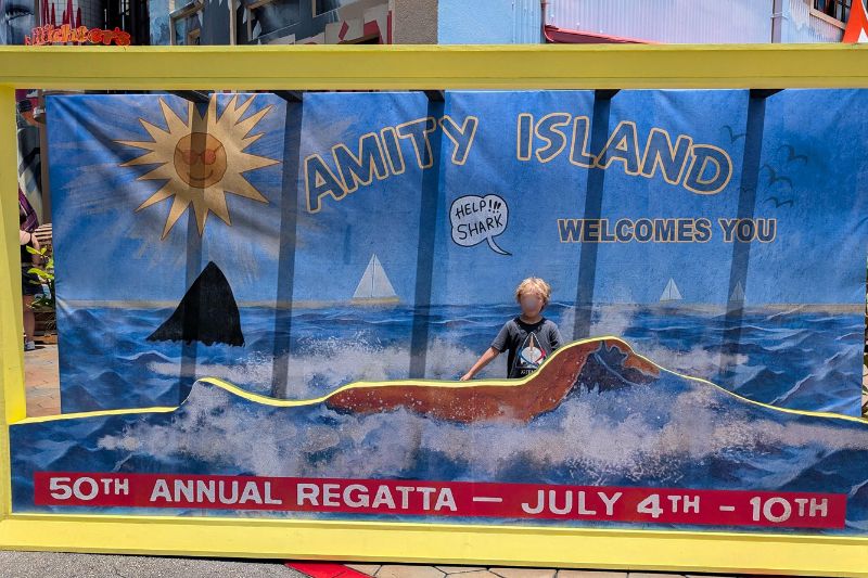 Jaws Amity Island billboard photo opportunity