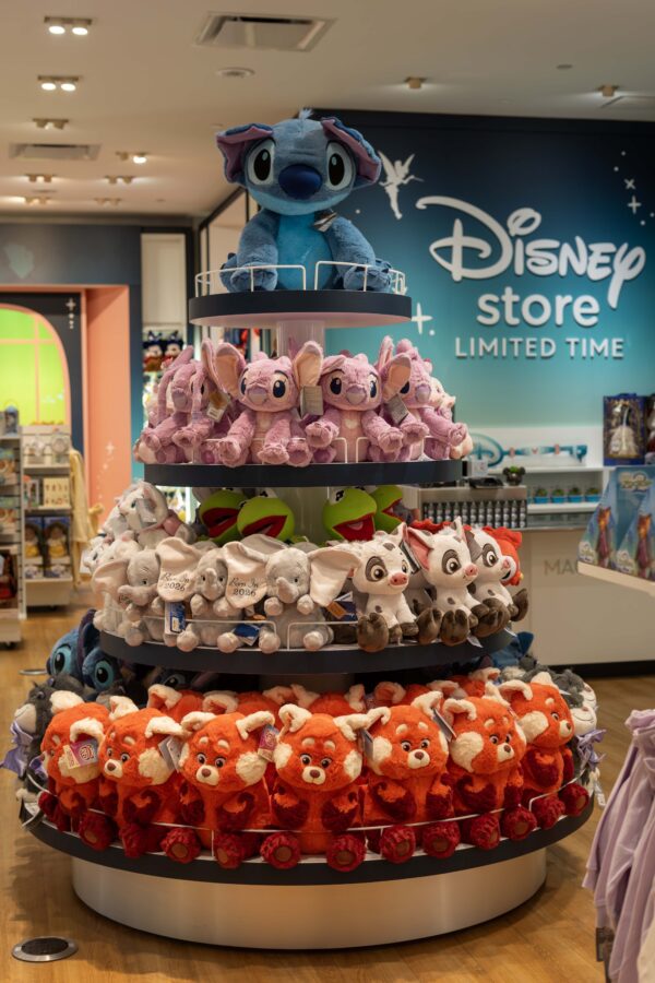 Pittsburgh Limited Time Disney Store plush column with Stitch and angel on top