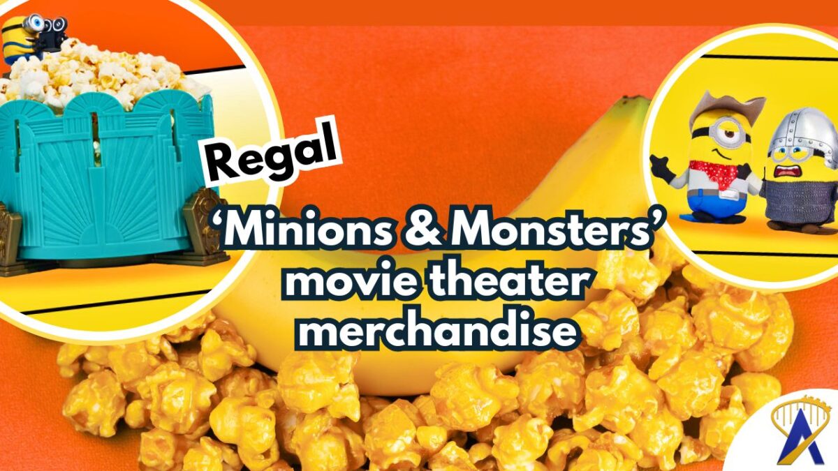 Regal cinemas minions and monsters popcorn bucket and collectibles