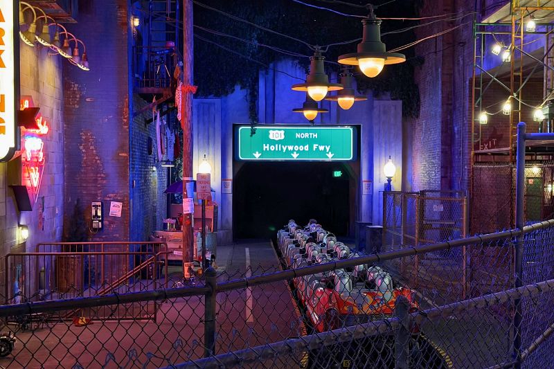 Rock n Roller Coaster starring the Muppets ride vehicle ready to launch 
