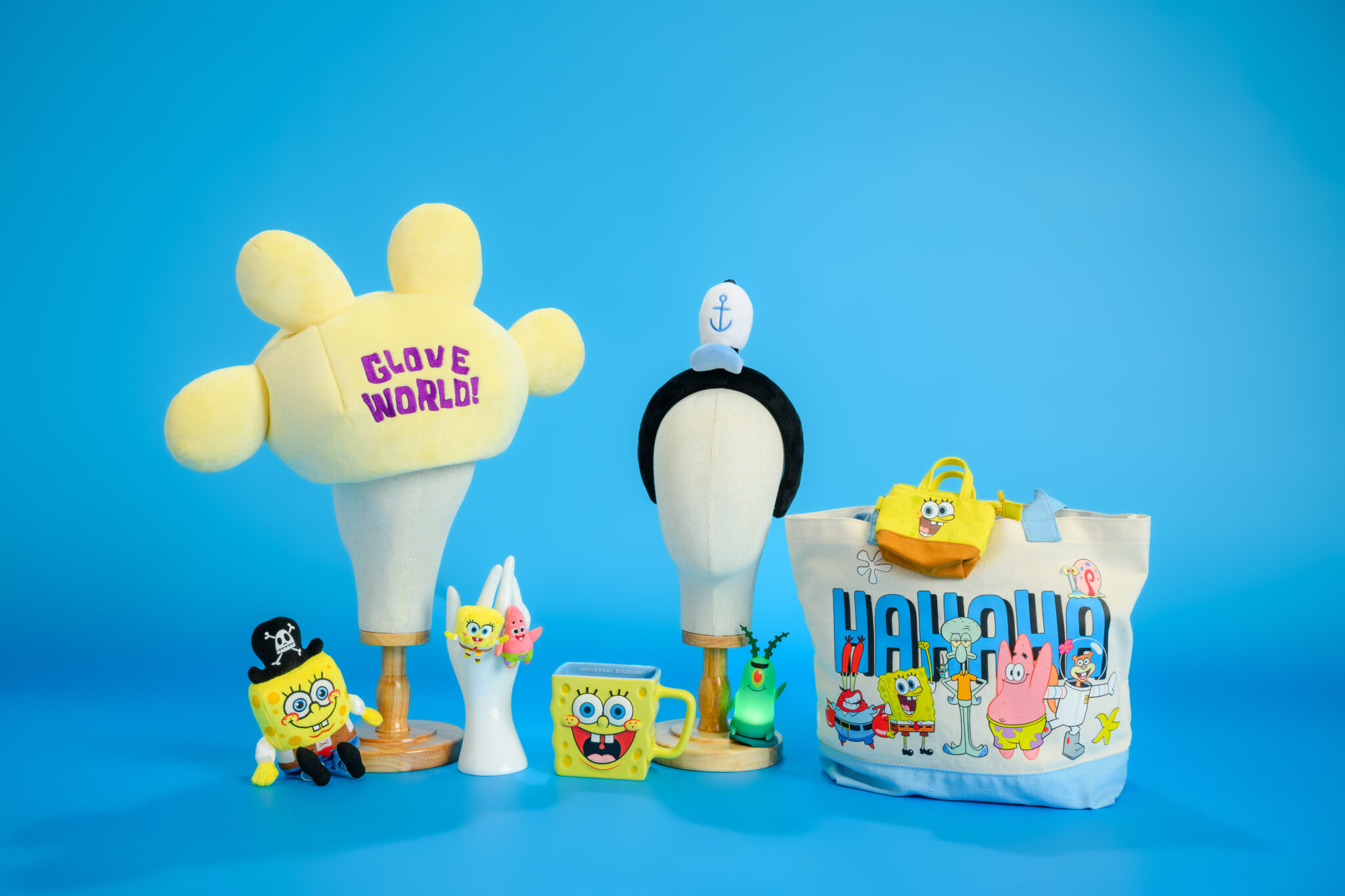SpongeBob SquarePants Bikini Bottom merchandise  on display for promo image