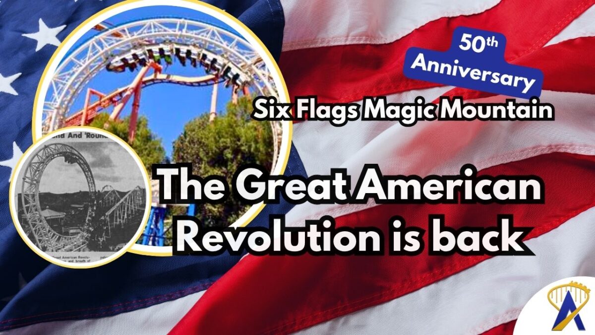 The Great American Revolution Six Flags Magic Mountain coaster