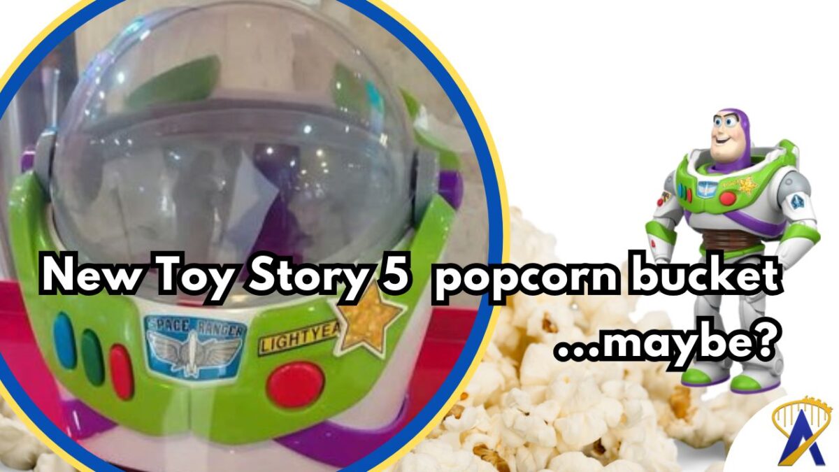 Toy Story 5 Buzz lightyear popcorn bucket leaked - photo from X post by @Alexis486054763