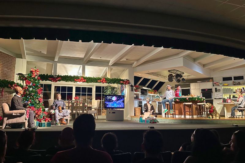 Wideview of final holiday scene of Carousel of Progress 