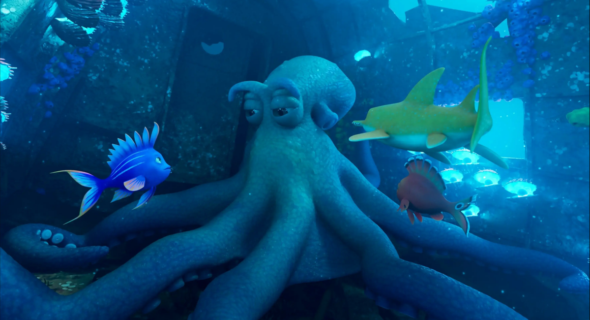octopus and fish characters in Legend of the Enchanted Reef