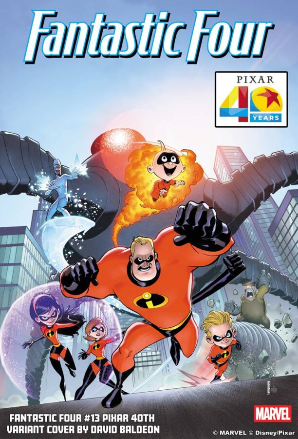Fantastic Four marvel comic book with The Incredibles as the cover
