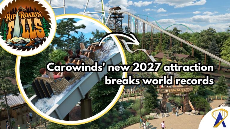 Carowinds Rip Roarin' Falls record breaking