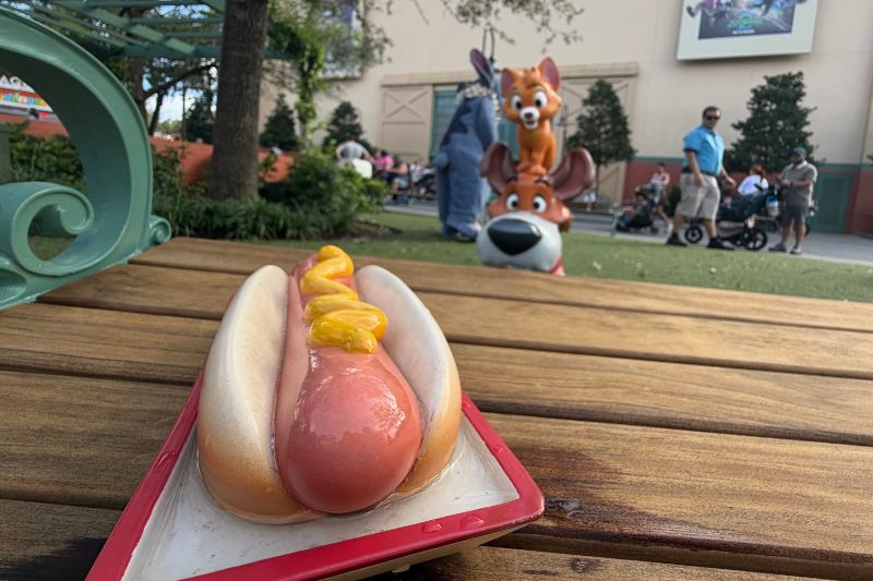 Dodger and Oliver figures at Walt Disney Studios at Hollywood Studios 
