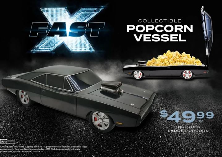 Fast and Furious X Popcorn Bucket from AMC