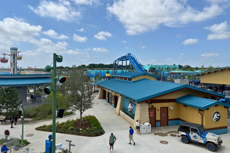 Jurassic-World-Cretaceous-Coaster-adventure-camp-from-tower