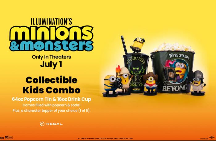 Kids Collectible Combo Regal Cinemas Minions & Monsters graphic