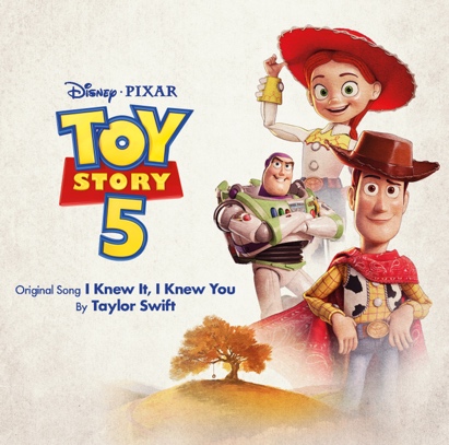 Taylor Swift song art with Toy Story 5 characters - Courtesy of Walt Disney Studios Publicity