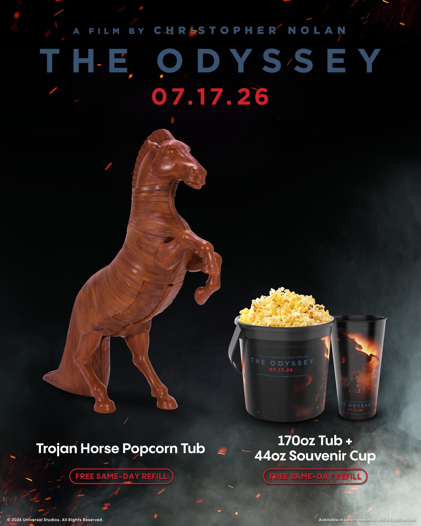 Trojan Horse Popcorn Tub Odyssey Cinemark