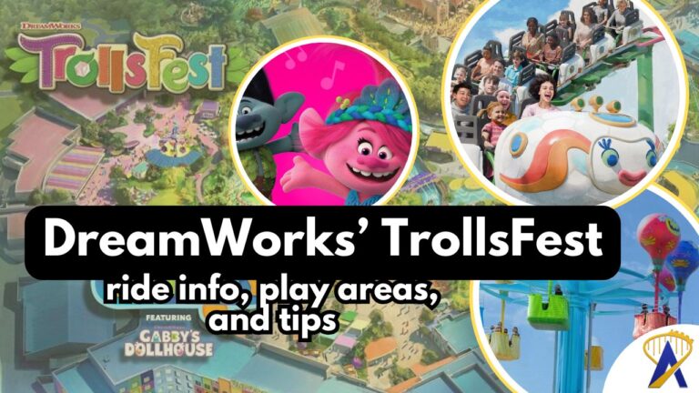 Trollsfest at Universal Kids Resort rides info play areas